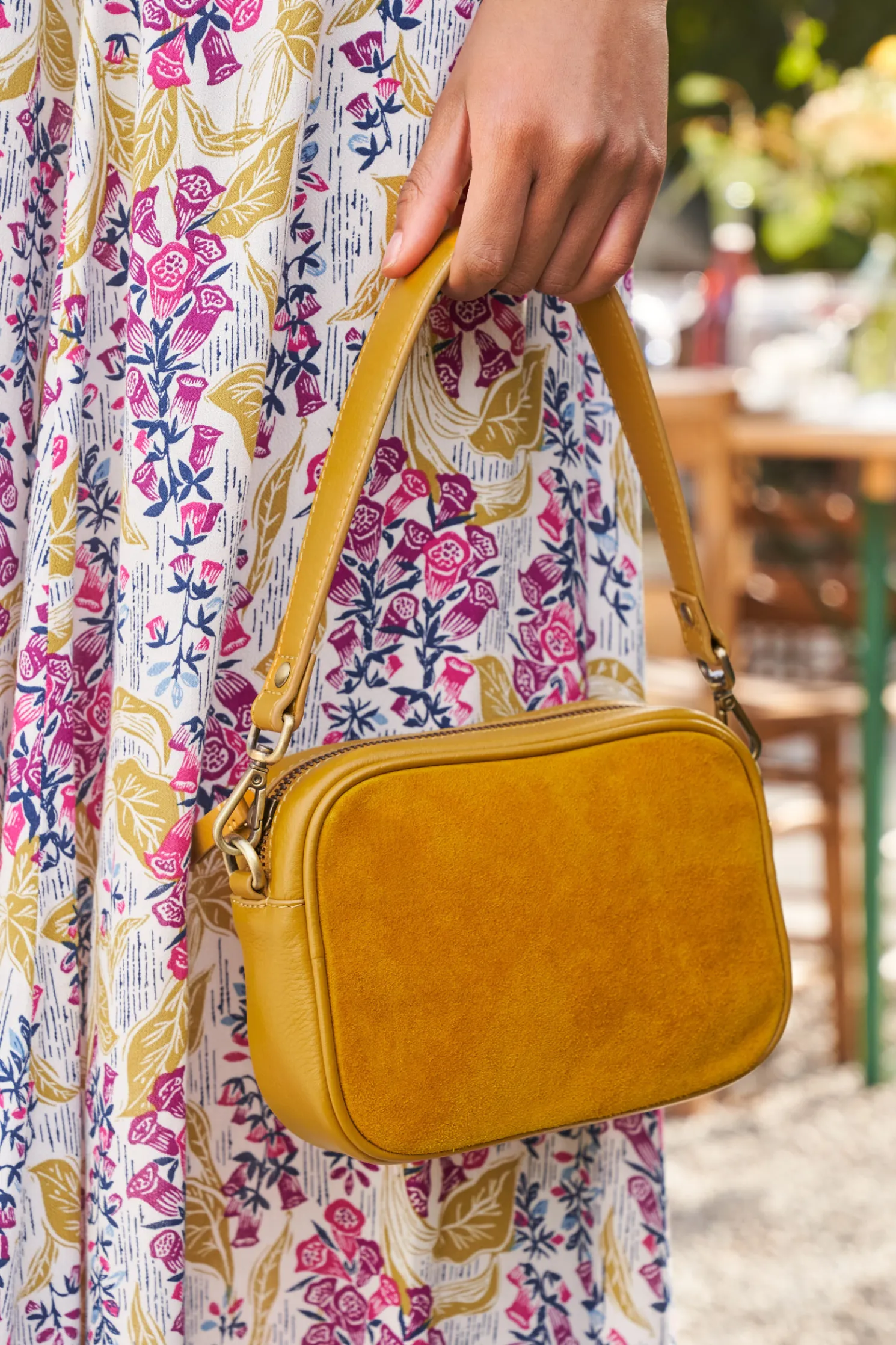 Annulet Leather And Suede Bag