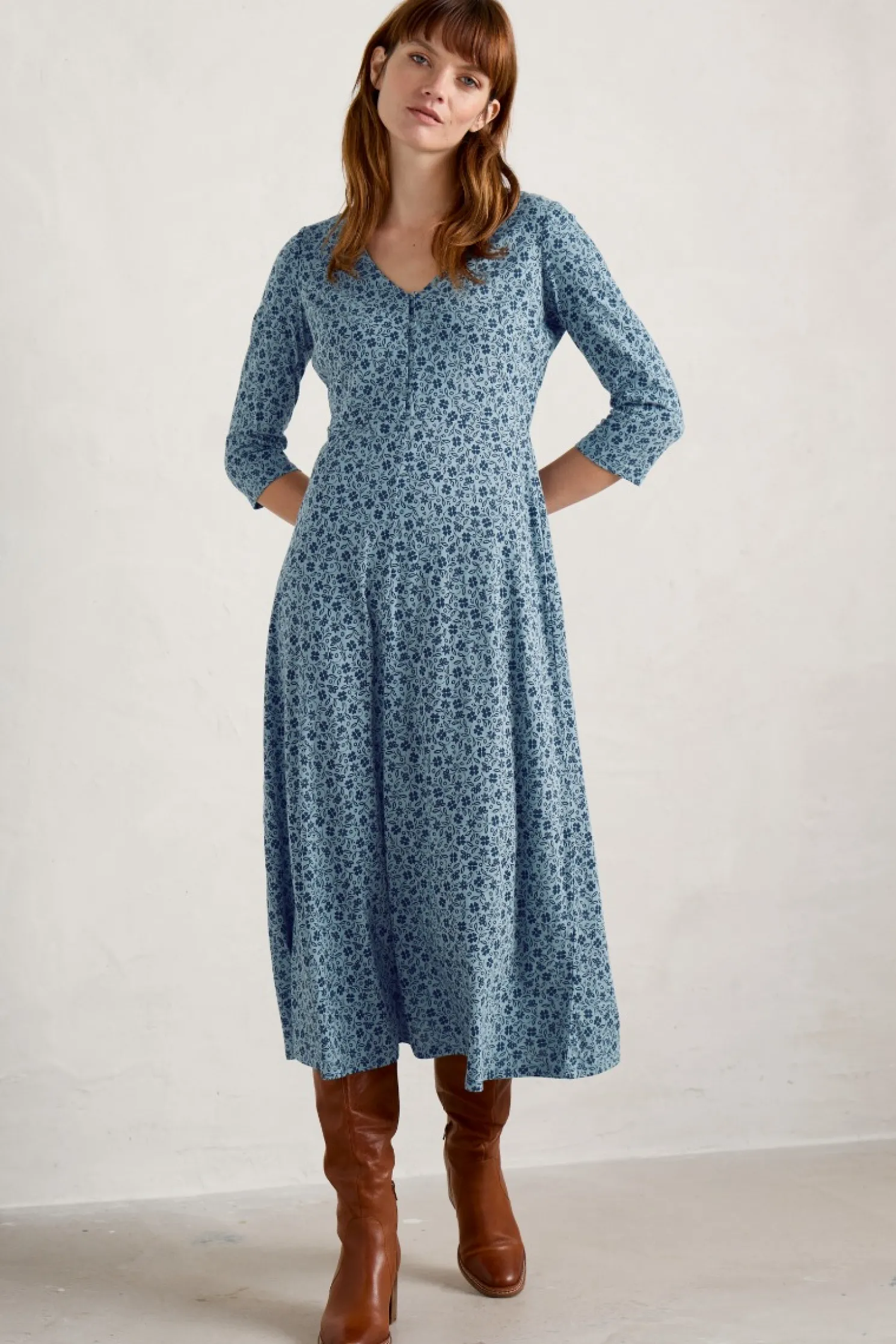 Ava Jersey V-Neck Dress