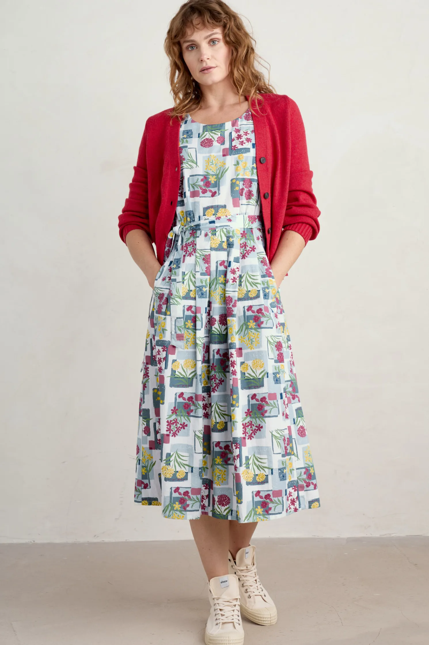 Belle Fit-And-Flare Midi Dress