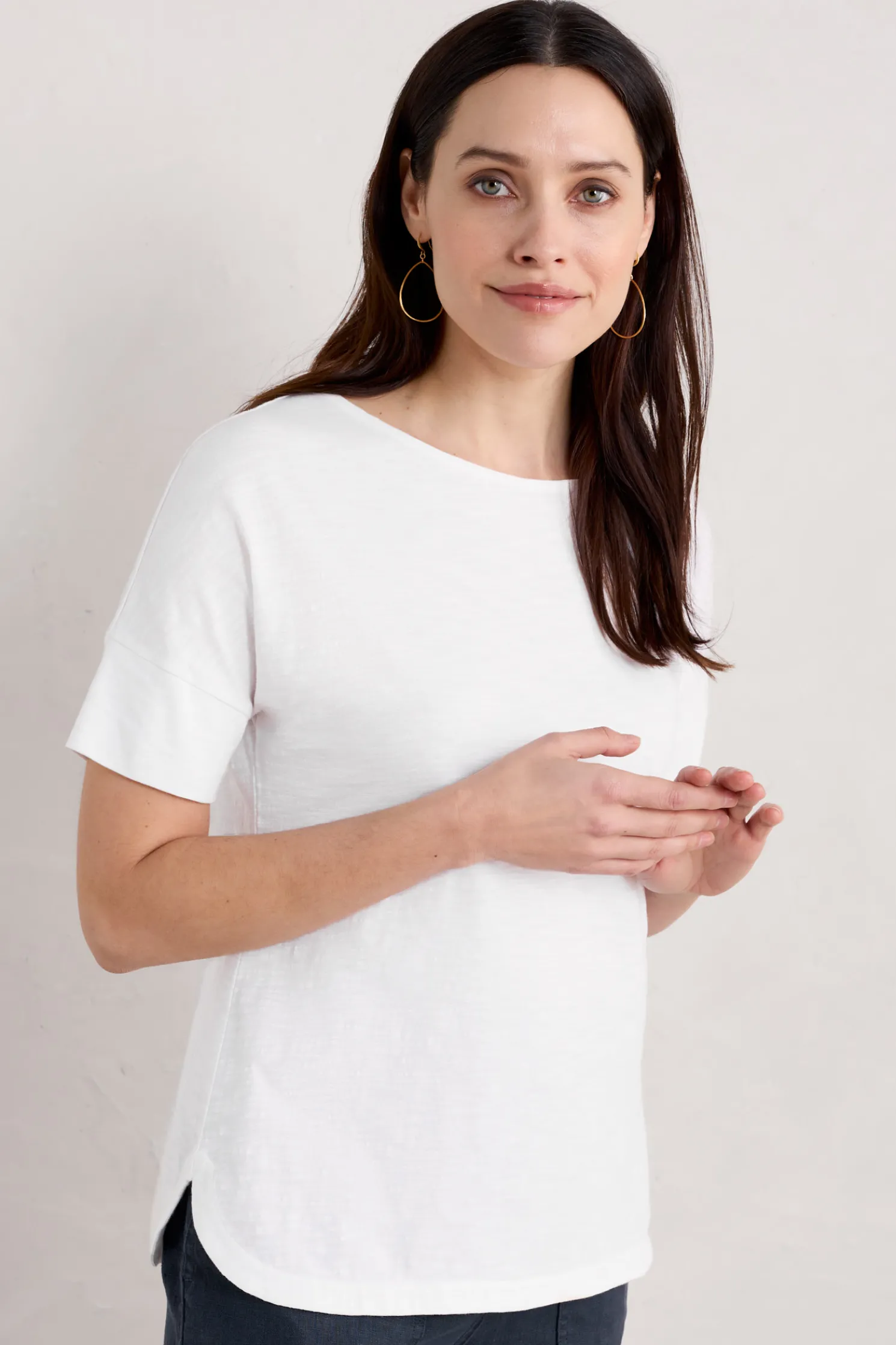 Bryher View Organic Cotton Boat Neck T-Shirt (Gots)