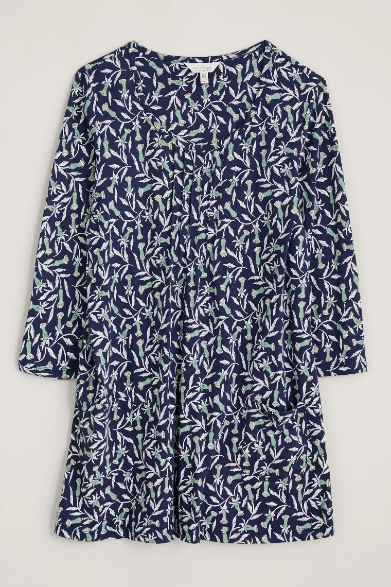 Busy Lizzy 3/4 Sleeve Slub Jersey Tunic