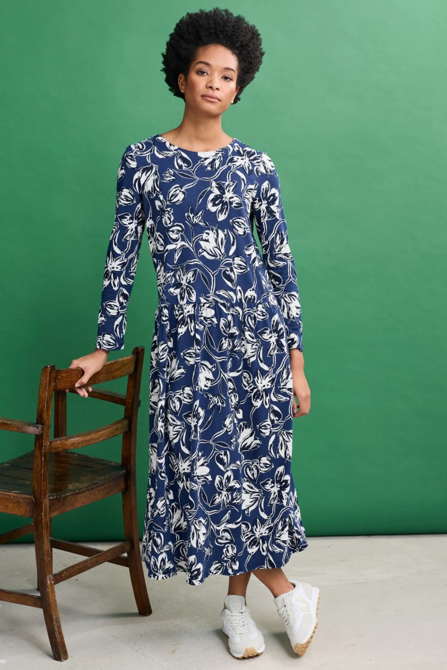 Cladonia Long Sleeve Jersey Dress