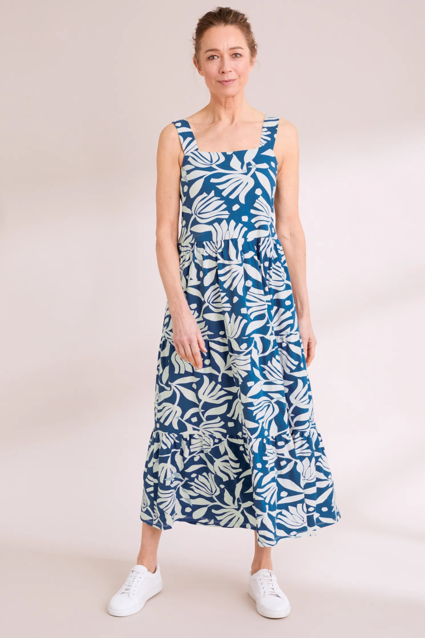 Deep Water Tiered Dress