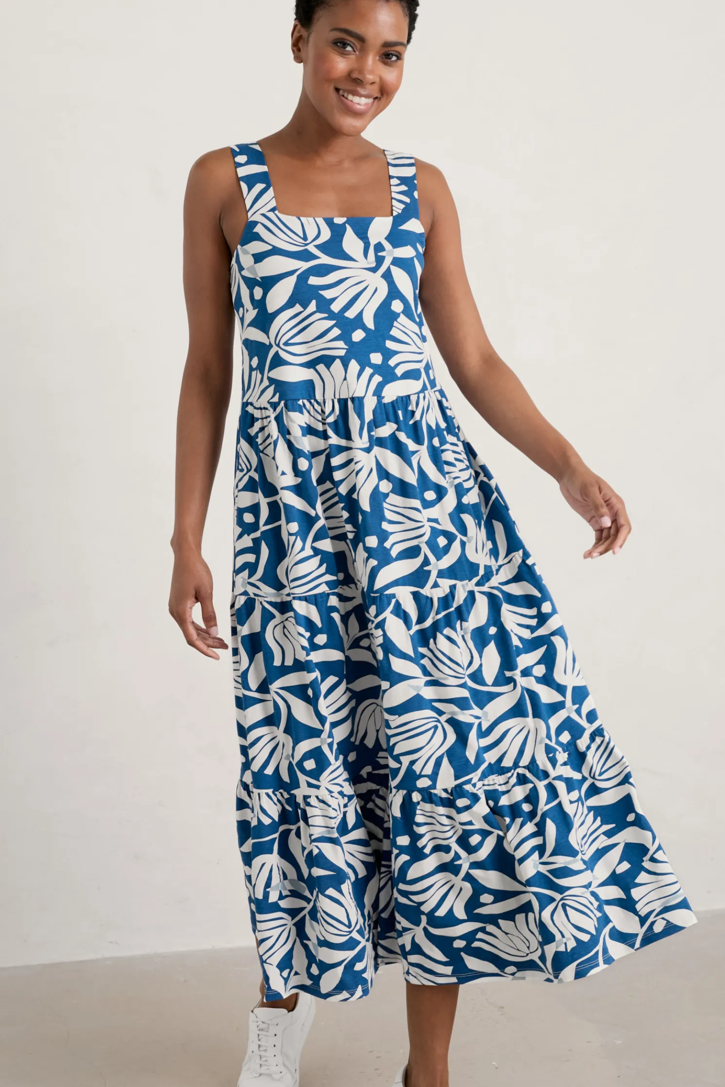 Deep Water Tiered Dress