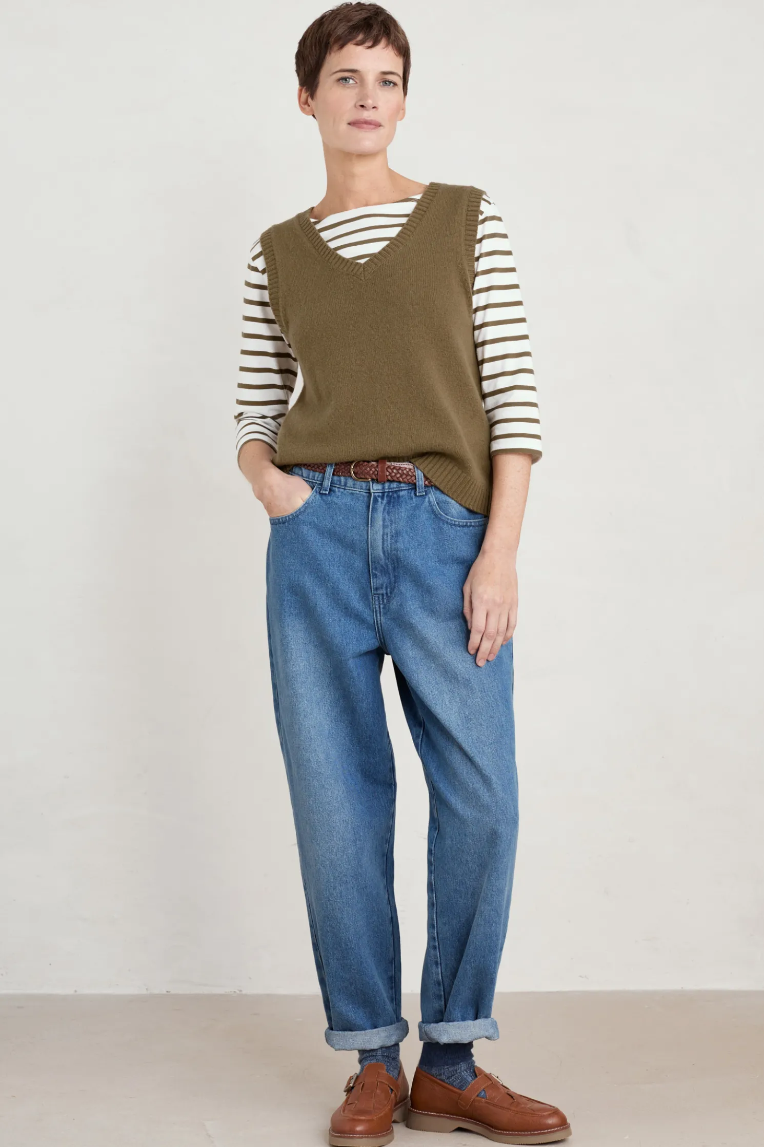 East View V-Neck Knitted Vest