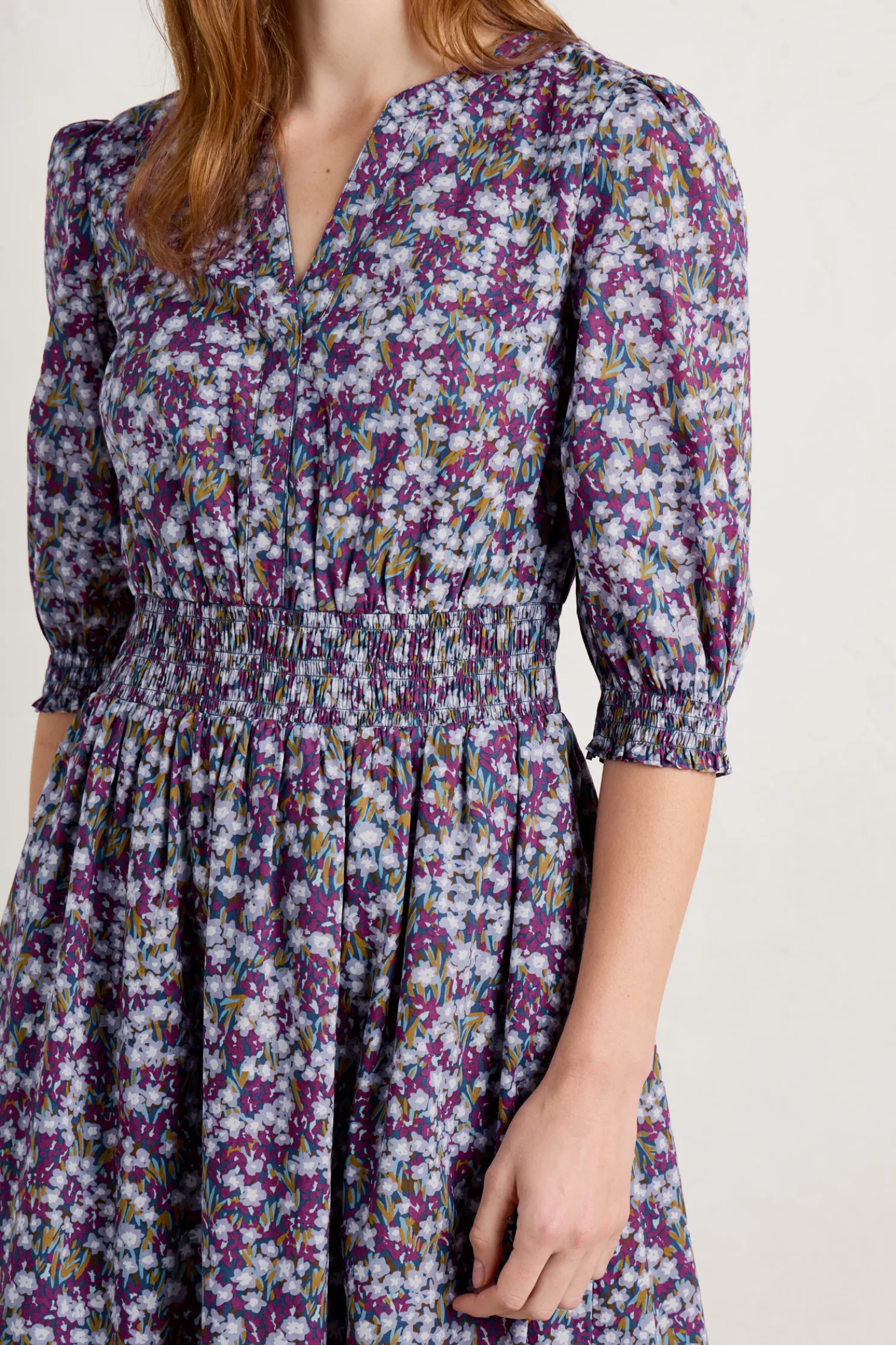 Fawn Organic Cotton Waisted Midi Dress