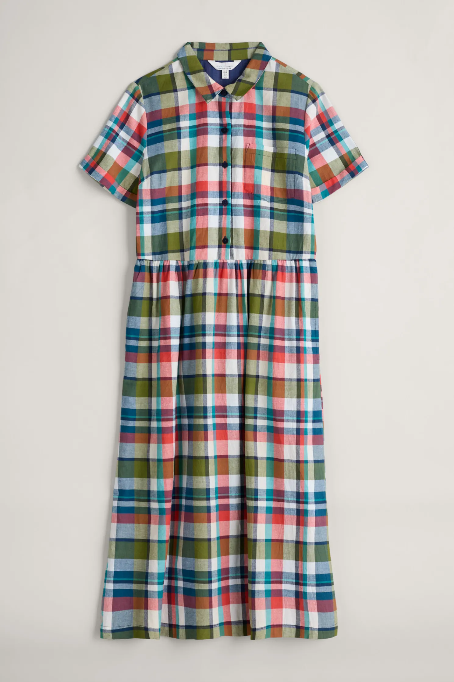 Fleet Checked Midi Dress