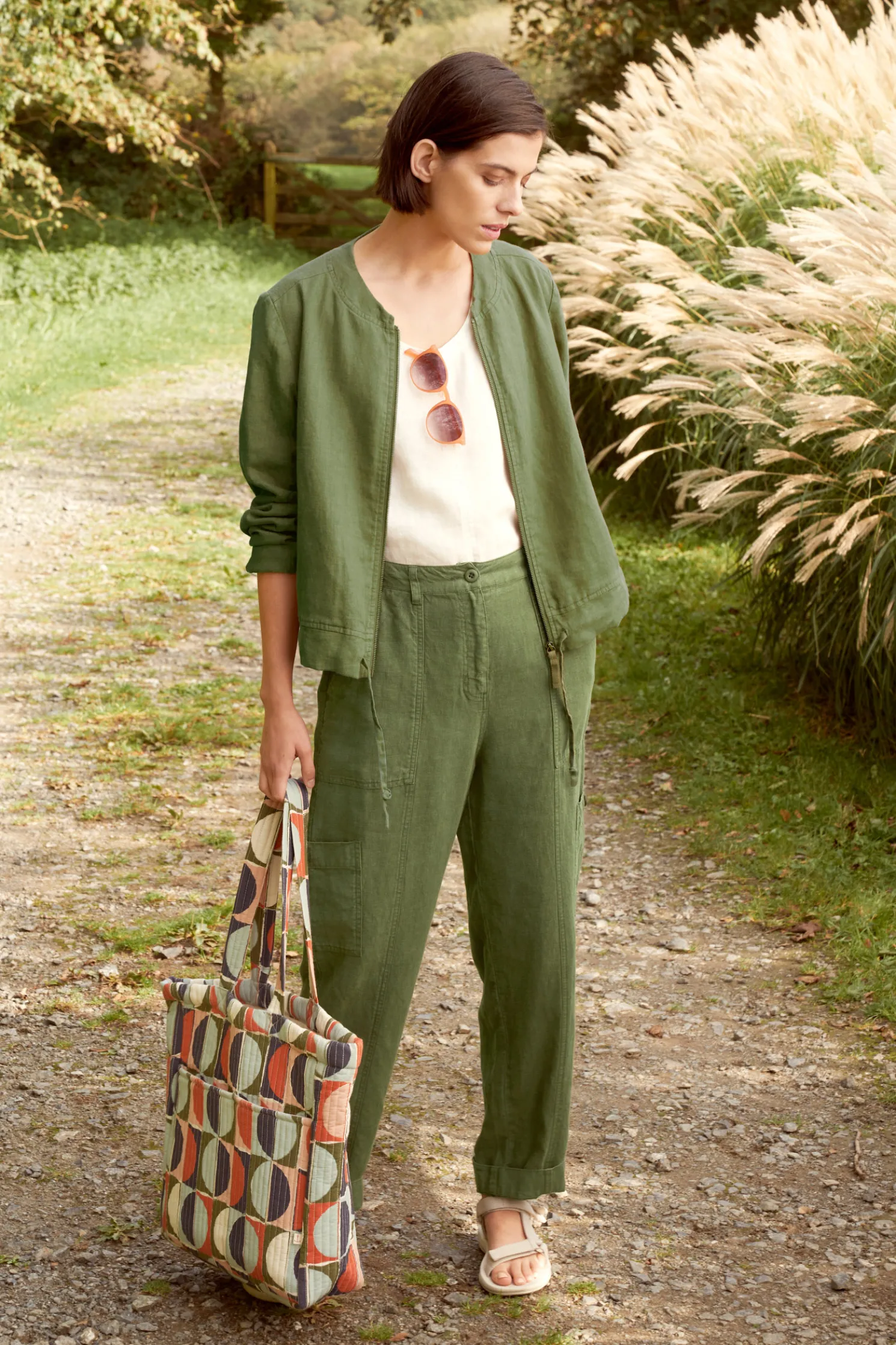 Galleon Zip Through Linen Jacket