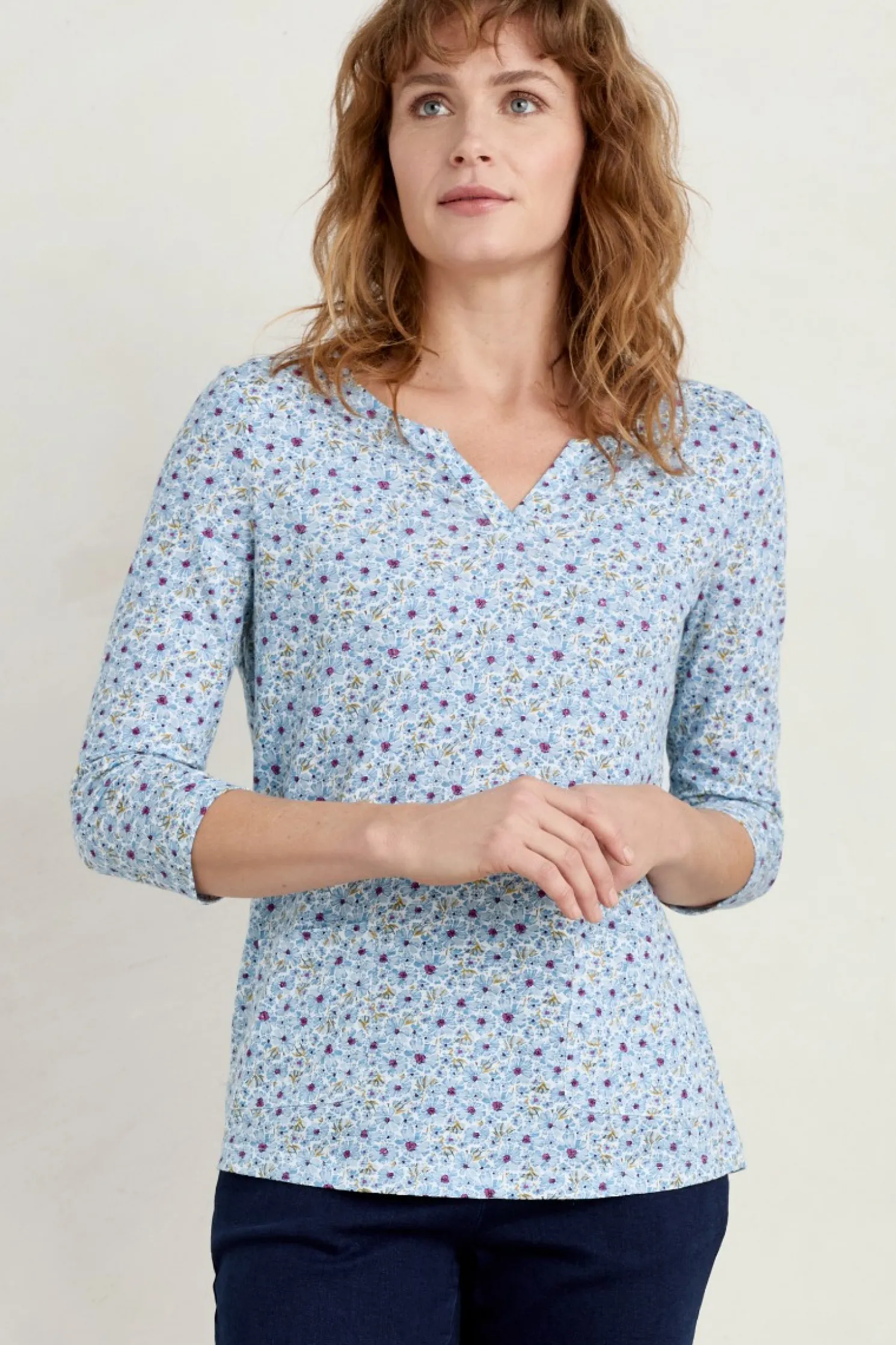 Gypsophilia Notch Neck Top