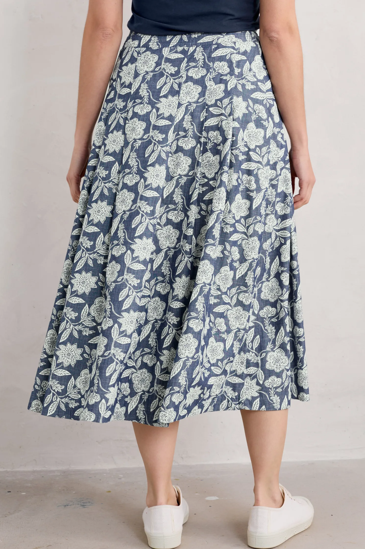 Jamboree Chambray Midi Skirt