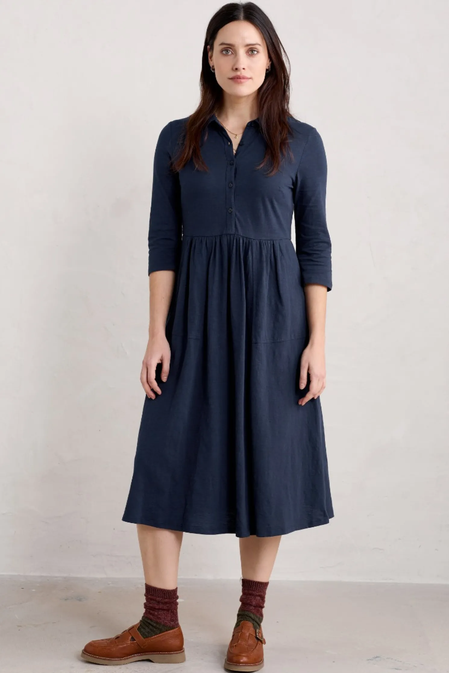 Mainland Jersey Midi Shirt Dress (Gots)