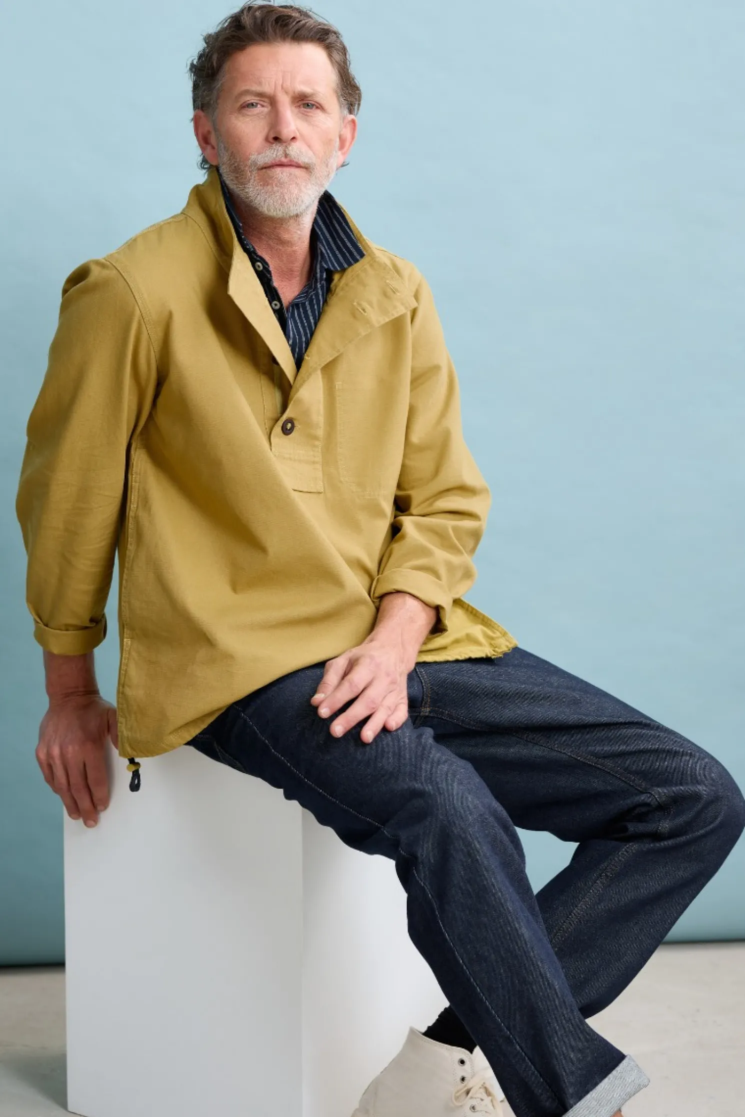 Men's Clay Stone Organic Cotton Pullover Smock