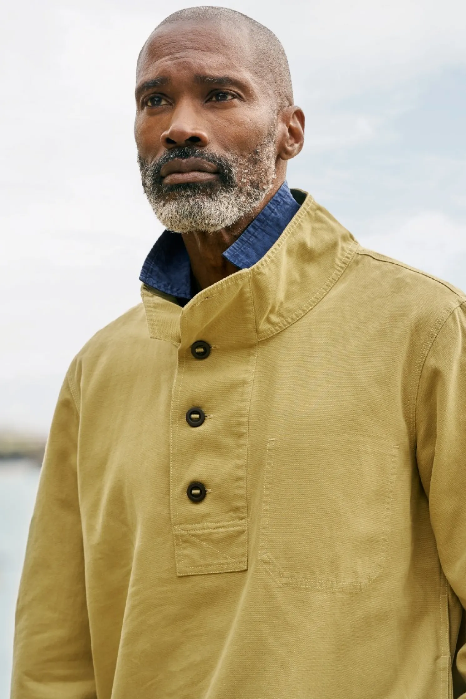 Men's Clay Stone Organic Cotton Pullover Smock