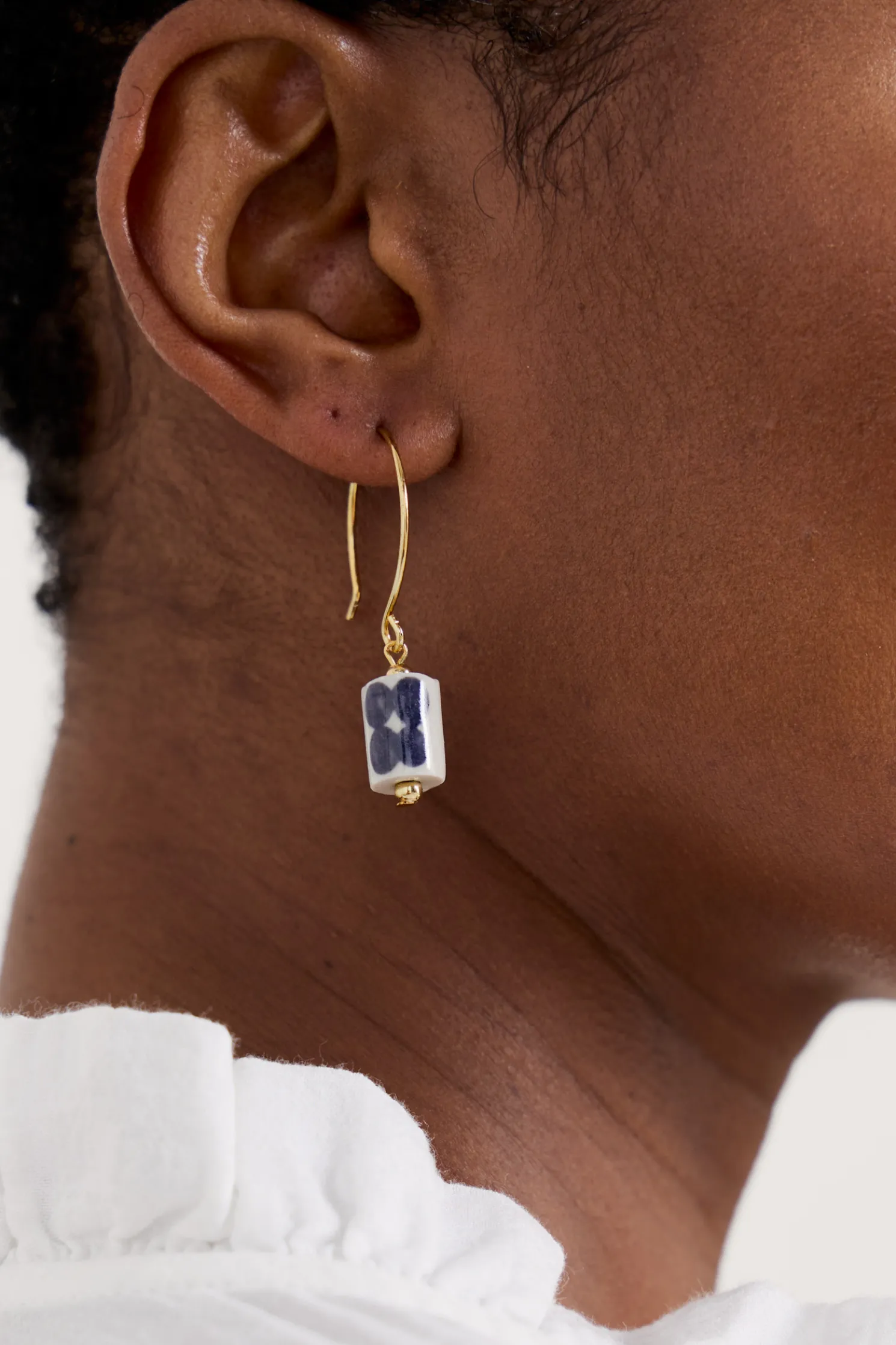 Noon Moor Ceramic Bead Drop Earrings