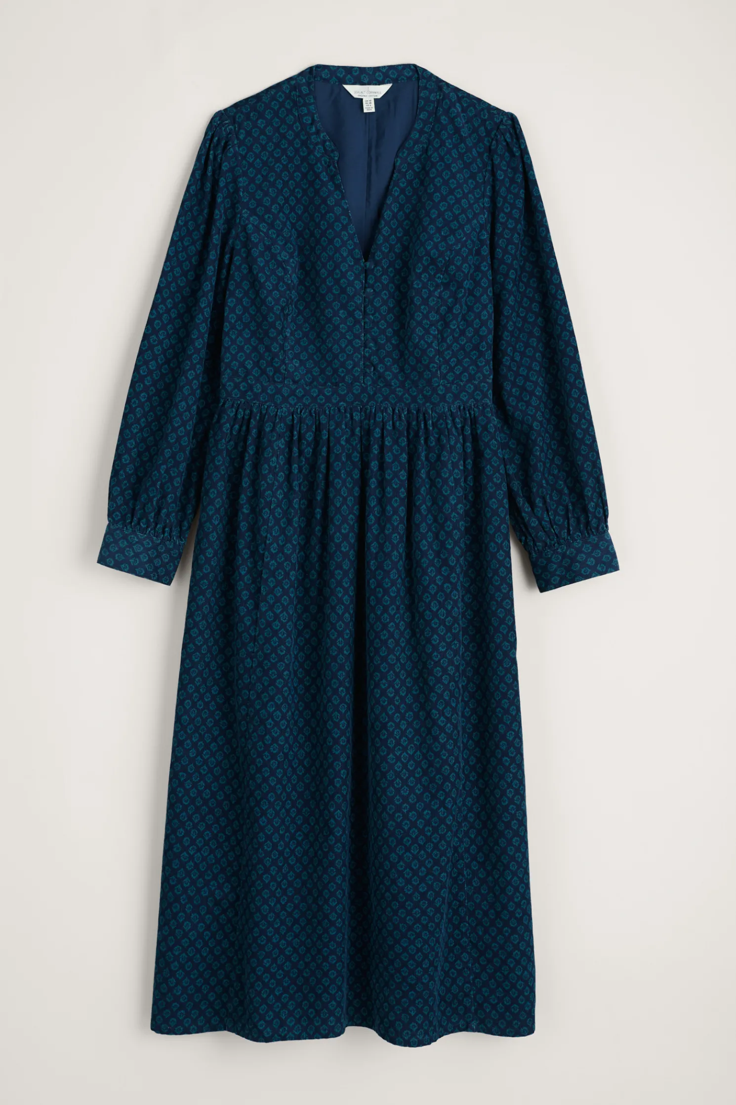 Rose Cottage Printed Cord Midi Dress