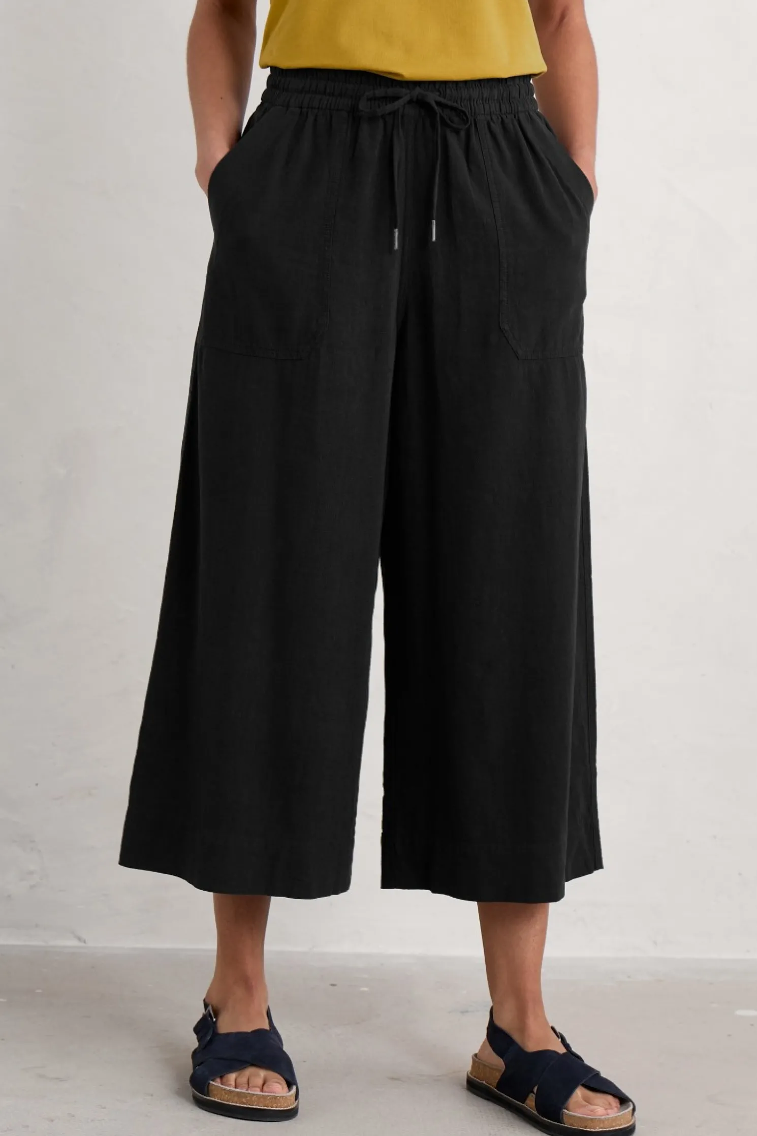 Sea Heart Linen Blend Culottes