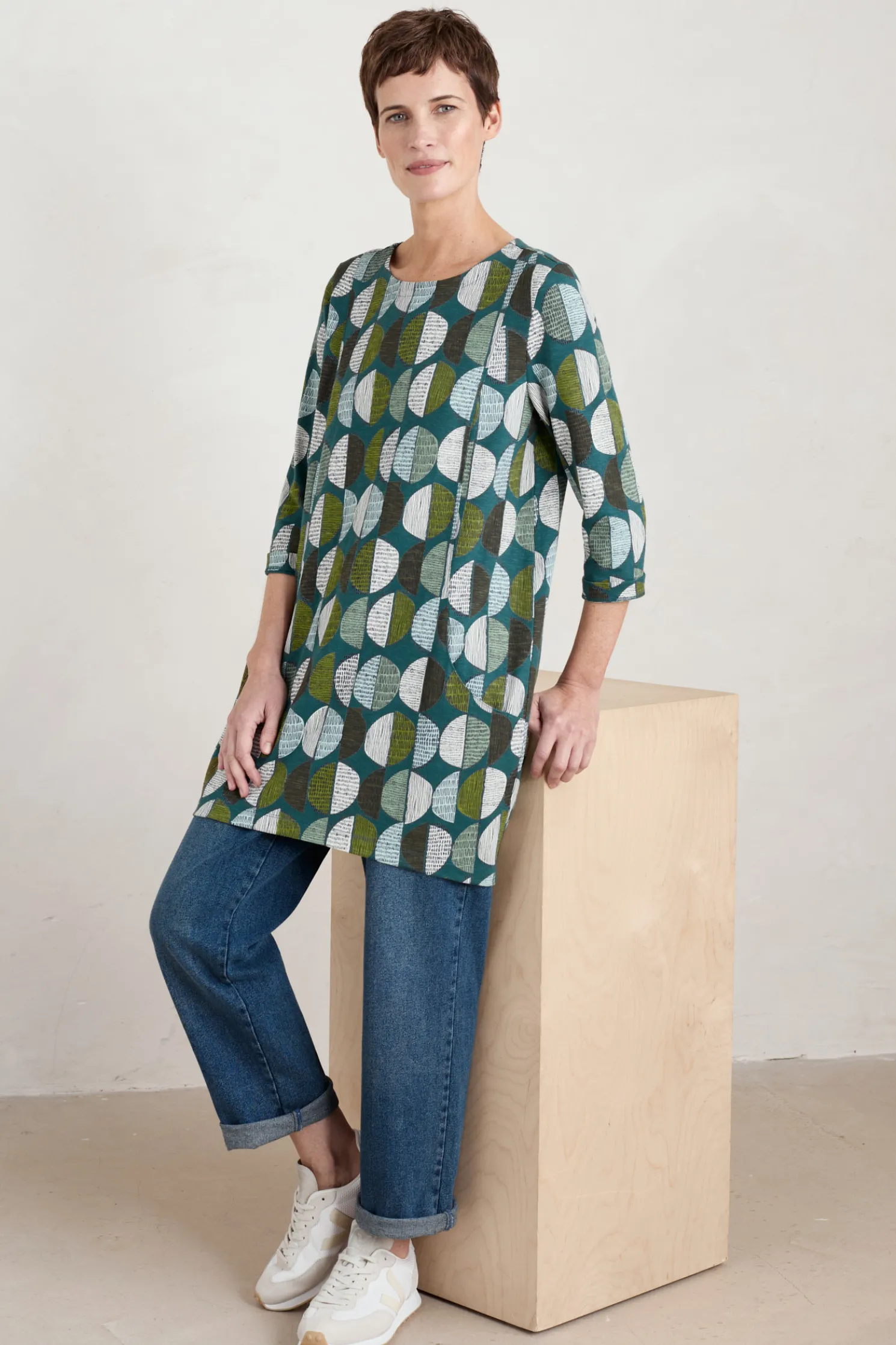 Shore Foraging Printed Tunic (Gots)