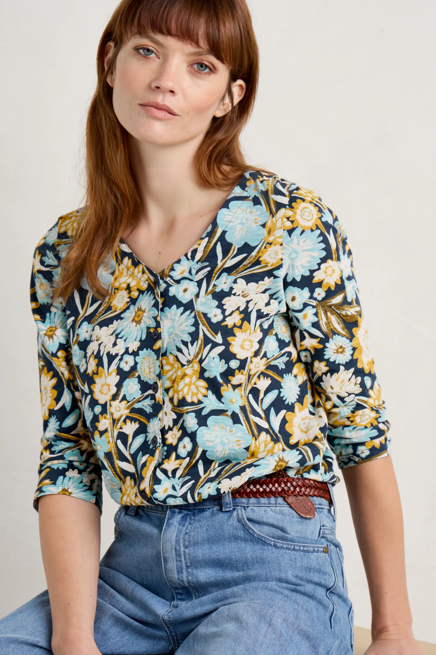 Studio Glass 3/4 Sleeve Top