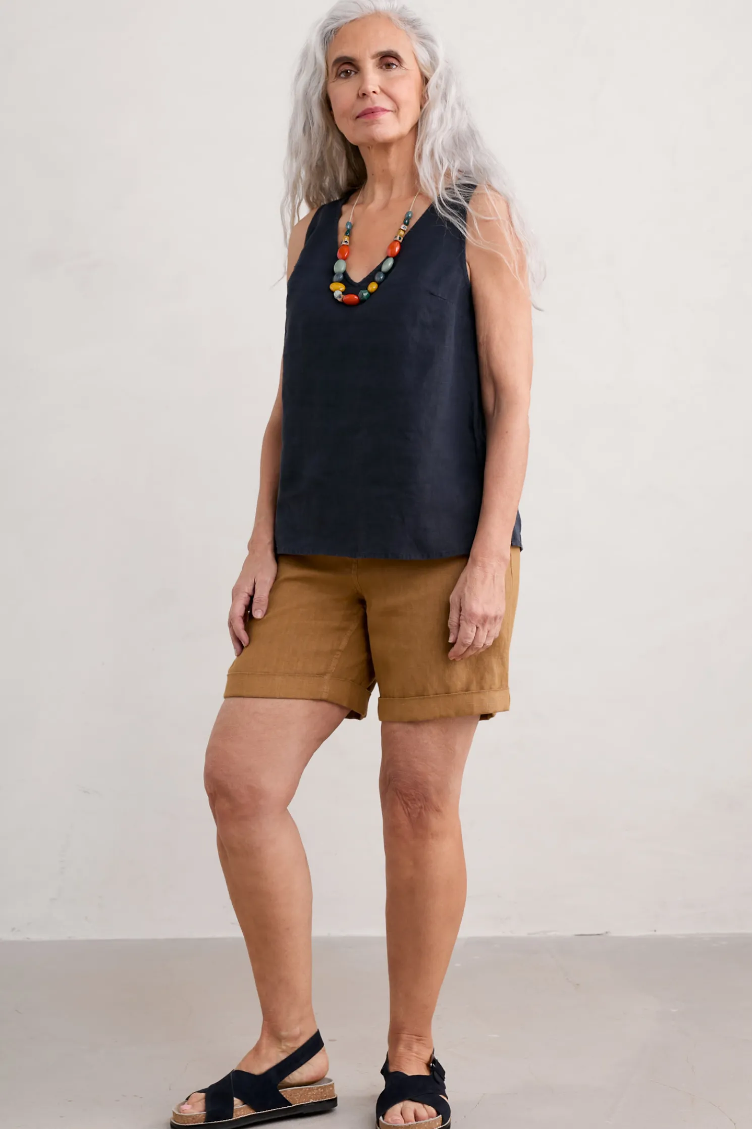 Sunlit Seagrass Linen Vest