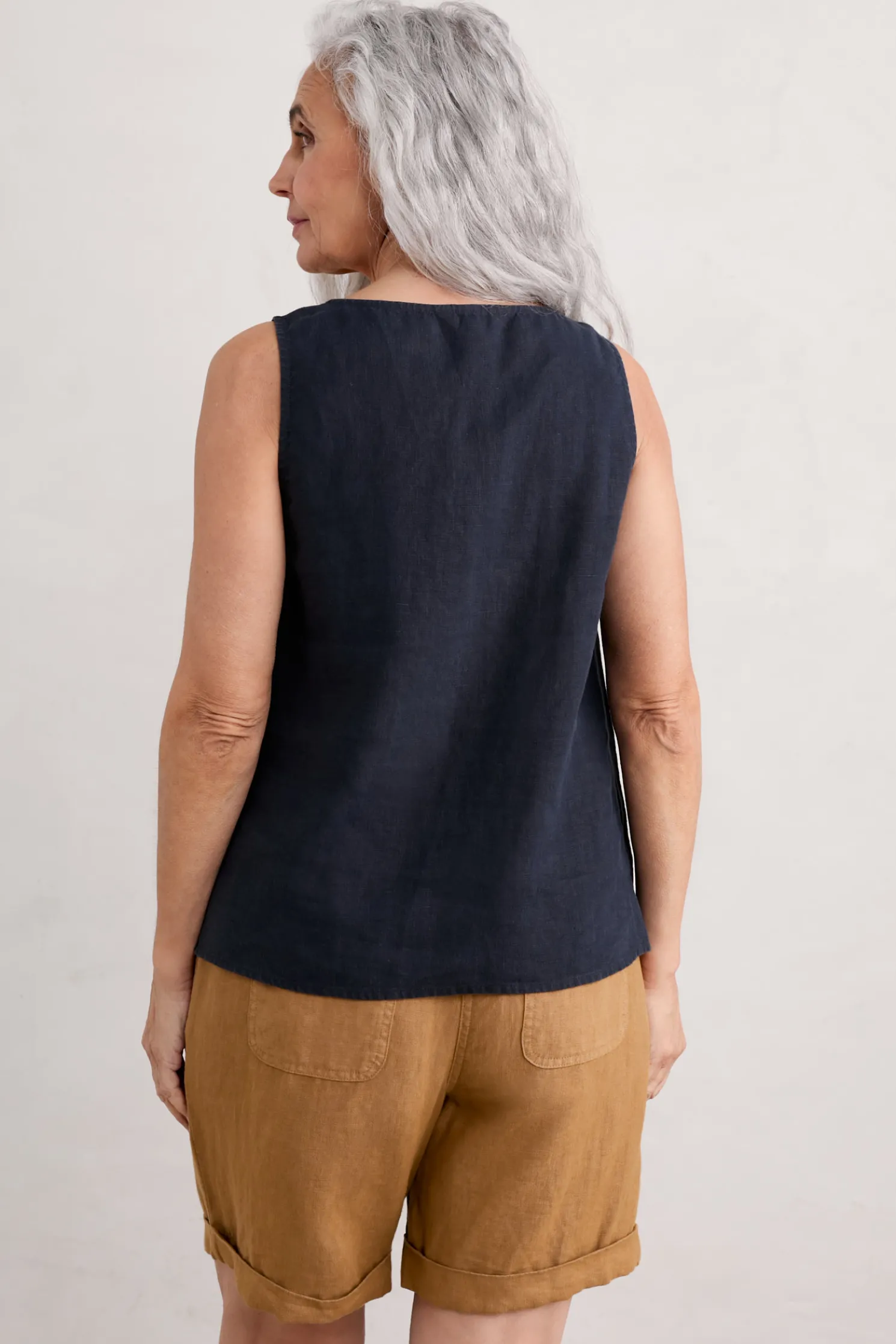 Sunlit Seagrass Linen Vest