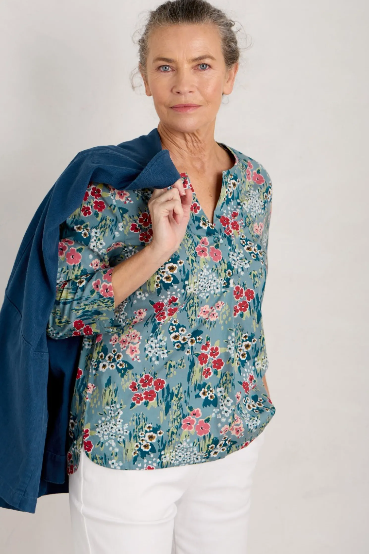 Watercolour Sketch 3/4 Sleeve Top (Gots)