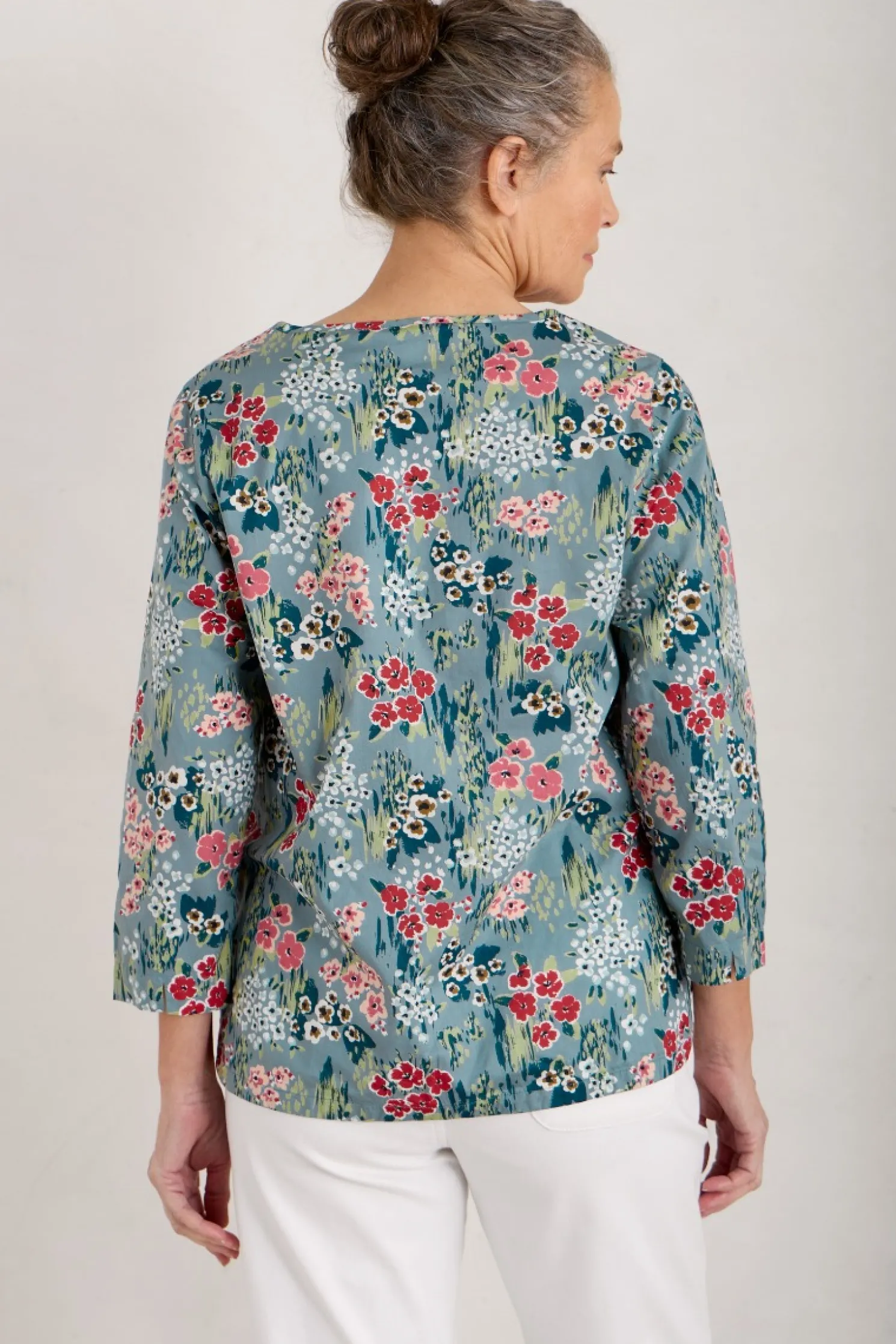 Watercolour Sketch 3/4 Sleeve Top (Gots)